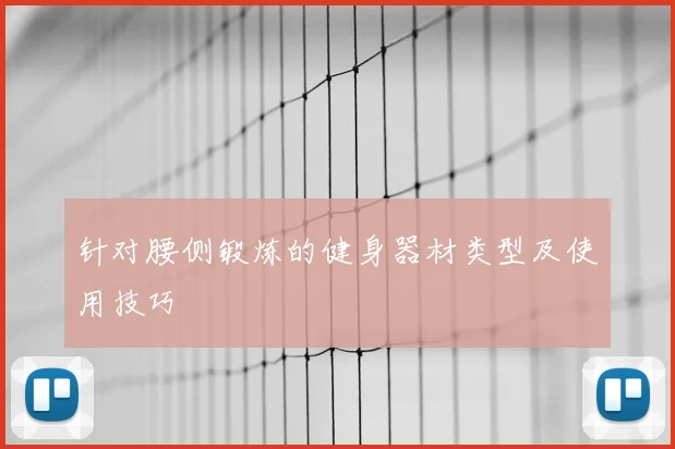 针对腰侧锻炼的健身器材类型及使用技巧